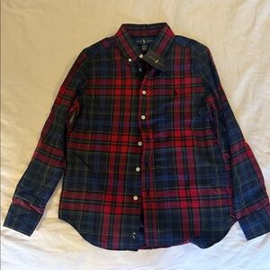 Boys Ralph Lauren Red,Green, and Blue Plaid Shirt